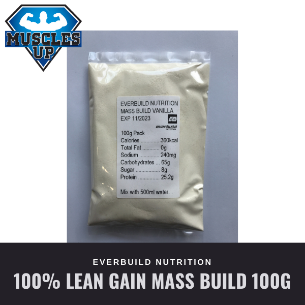 【authentic】everbuild 100 Lean Mass Build 100g Mass Gainer Weight