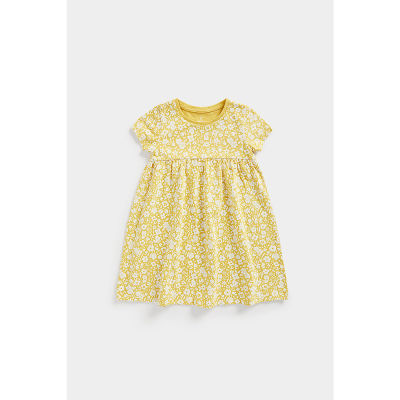 ชุดเดรสเด็กผู้หญิง Mothercare Mustard Floral Jersey Dress EA557