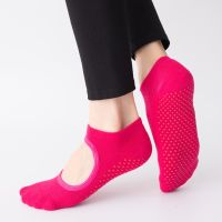 【YD】 Pilates Socks Anti-Slip Breathable Backless Ankle Ladies Ballet for Gym