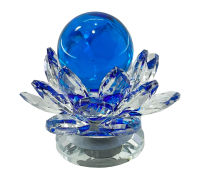 ดอกบัวบูชา Lotus Crystal Bal ลูกแก้วพญานาค บูชาเสริมสิริมงคลอำนาจบารมี BUD-033