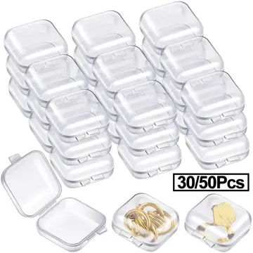 Small Transparent Plastic Storage Box Clear Square Multipurpose