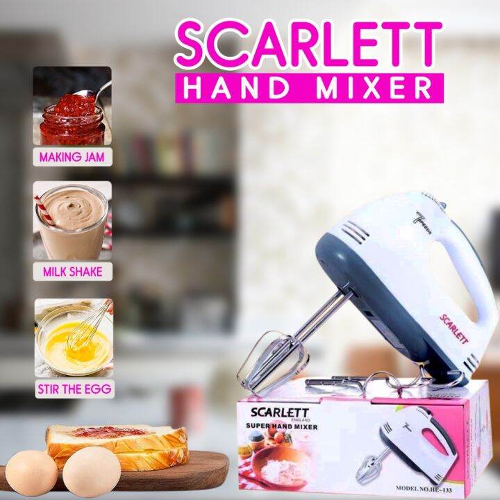 HEAVY DUTY 7 Speed Scarlett Electric Hand Mixer Professional Electric Whisks Turbo Handheld
