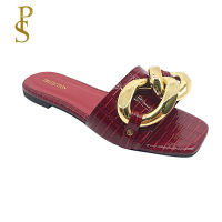 Summer womens slippers Flat shoes are fashionable and exquisite and slippers are worn Stone pattern womens slippers