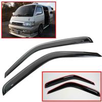 กันสาดประตู คิ้วกันสาด รุ่น โตโยต้า ไฮเอช แวน TOYOTA HIACE VAN H100 ปี 1989 - 2004 สีดำ จำนวน 2 ชิ้น