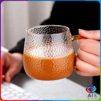 AIK ถ้วยแก้วน้ำชา แก้วกาแฟ แก้วน้ำ แก้วชงชา มีหูจับ  ทนต่ออุณหภูมิสูง glass cup