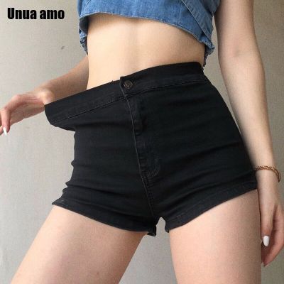 Unua amo Skinny Shorts Women Stretch Denim Shorts Summer All-match High Waist Sexy Bodycon Jeans Short Femme Casual 2023