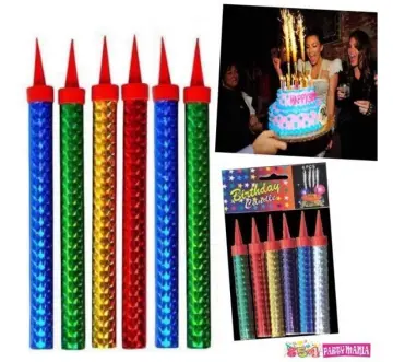 Cake Candle Fiery Sparkles | PDPics.com