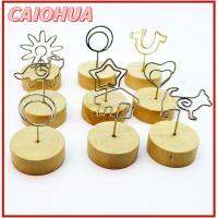 CAIOHUA 1 PC ของขวัญ สมุดบันทึก ของตกแต่งบ้าน ที่ใส่ไม้กลม กรอบรูป คลิปภาพ ข้อความสนับสนุนซ้าย