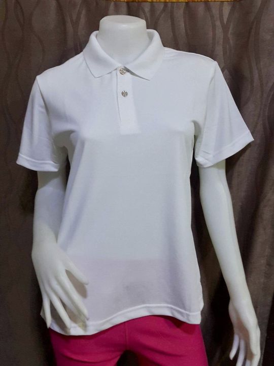 เสื้อโปโลสีขาว-เสื้อโปโลตัวเปล่า-เสื้อโปโลทำงาน-เสื้อโปโลผู้หญิง