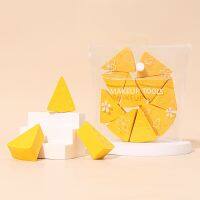 10pcs Makeup Powder Puff Dry Wet Dual-use Triangular Sponge Smooth Beginner Cheese Makeup Sponge Blender Cosmetics Tools