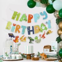 Hanging Jungle Birthday Decoration Kids Baby Shower Flag 1st Supplies