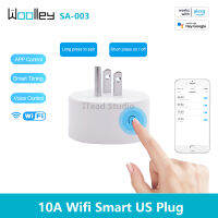 WOOLLEY SA003 Mini ปลั๊กสมาร์ทไวไฟไร้สายปลั๊กอัจฉริยะ US Plug EWeLink APP ควบคุมอุปกรณ์อัจฉริยะอุปกรณ์ตั้งเวลาสนับสนุน G ** Gle บ้าน Amazon Alexa Voice Control, 10A