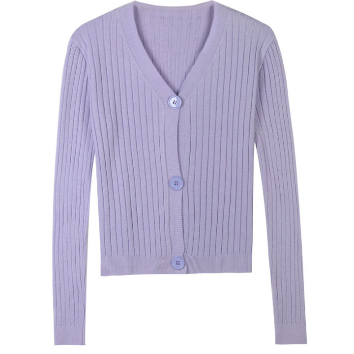 casual-long-sleeves-plain-color-knit-cardigan-sweater
