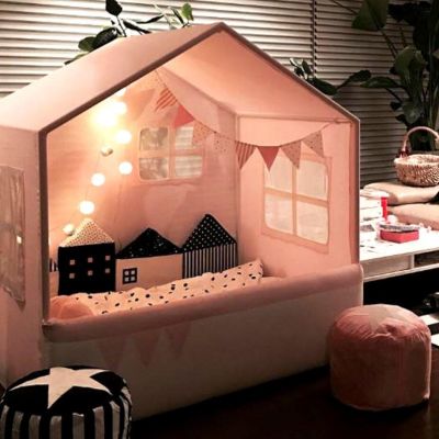 4pcsset Cartoon House Shape Baby Bed Bumpers Crib Bed Sets Room Bed Home Sofa Decoration Nordic Style Photo Props