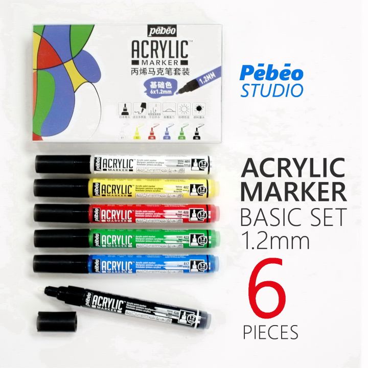 Pebeo Acrylic Paint Marker 1.2mm Black