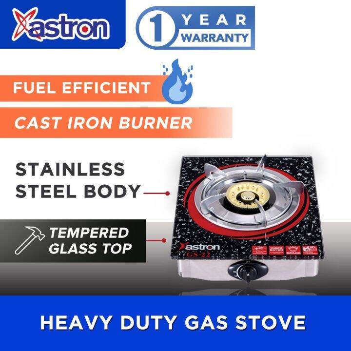 STOVES HOB Astron GS22 Single Burner Heavy Duty Gas Stove with
