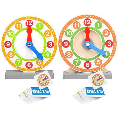 Teaching Clocks For Kids Child Learning Time Toy Clocks Set With 48pcs Cards Child Toddler Number Toy Early Teaching Aids For Little Girls Boys Kids judicious