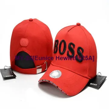 Red letters trucker cap, HUGO, Caps for Men