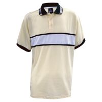 Ambros Big Stripe Polo Tee - YellowWhite