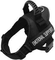 Emotional Support Vest Reflective Harness for Service Dog - Adjustable Nylon with Removable Patches for Emotional Support