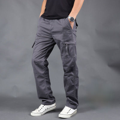 Spring New Summer Fashion Men Casual Pants Military Tactical Joggers Cargo Pant Multi-Pocket Korea Style Trousers W195