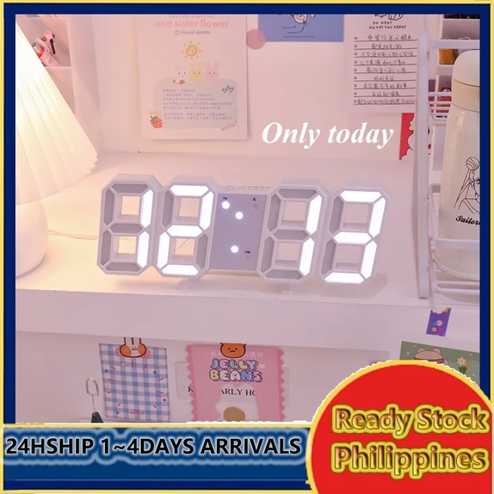 Smart Digital Clock 3D Alarm Clock Korean LED Modern Wall Clock Home