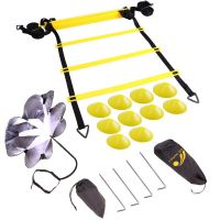 Football Training Agility Ladder Set Speed Training Stair Resistance Umbrella Sign Disc Kit Speed Agility Training Accessories Training Equipment