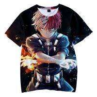 My Hero Academia Shoto Todoroki 3D Style Childrens Wear Short T Mens Fashion Summer Short-sleeved T-shirt Fashion Casual Tops