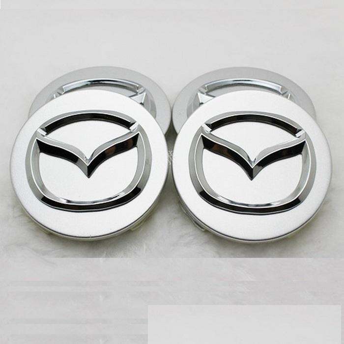 4PCS 57MM Car Wheel Center Hub Cap Emblem For MAZDA 2 3 3MPS 5 6 RX8