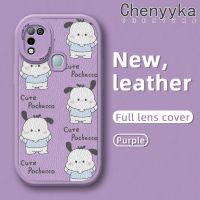 เคส Chenyyyka สำหรับ Infinix ขายดี10 Play เคส X688C การ์ตูนน่ารัก Pochacco บางดีไซน์ใหม่เคสโทรศัพท์มีลายนุ่มหนังกล้องฝาปิดด้านหลังเลนส์เต็มรูปแบบเคสกันกระแทก