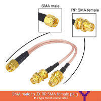 1 2 Yประเภทรางช่องยูเอสบีSMAชายสวิทช์ 2X RP SMAแจ็คตัวเมียสายCOAX RG316 15 ซม.