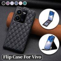 สำหรับเคสโทรศัพท์ Vivo Y35สีทึบเคสแบบพับปิดได้แนวตั้ง Vivoy35 Y22 Vevo ขาตั้งกันชนแบบนิ่ม Y21T Y21s Y21 Y20 Y32 4G กันกระแทกกระเป๋าเงินมีช่องเสียบบัตร