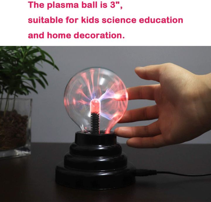 t20พลาสม่าบอลแก้วสัมผัสที่มีความสำคัญ-usb-แบตเตอรี่ขับเคลื่อนแปลกวิทยาศาสตร์ทันเดอร์ฟ้าผ่าพลาสม่าโคมไฟที่มีความไวต่อเสียง