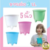 แนะนำ? (23)  5นิ้ว  ขายส่ง 9บาท เกรดA อย่างหนา สีพาสเทล  กระถางพลาสติก กระถางต้นไม้พลาสติก