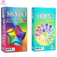 TEQIN IN IN Stock Skyjo เกมบัตรปฏิบัติการเวอร์ชั่นภาษาอังกฤษเกมกระดานอุปกรณ์ประกอบฉากแบบโต้ตอบสำหรับพบปะครอบครัว