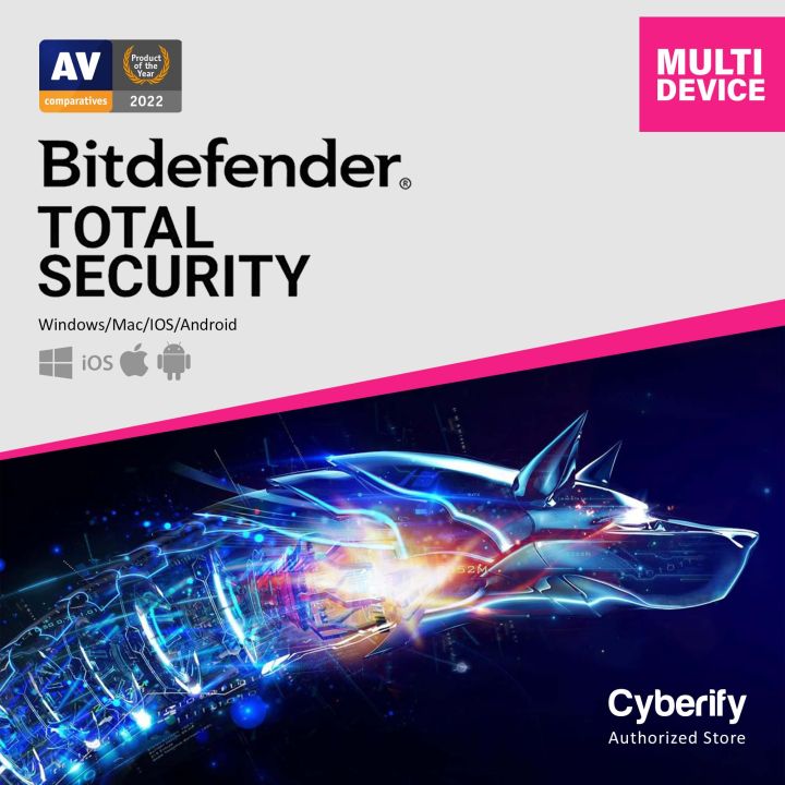 Bitdefender Total Security 2023 Antivirus for Windows 10/Windows 11