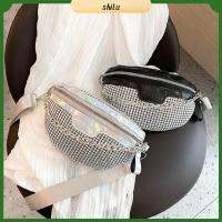 SHILU เงางาม กระเป๋าคาดเอว คริสตัลคริสตัลคริสตัล ไรน์สโตน กระเป๋า Crossbody ลำลองแบบสบายๆ กระเป๋าถือแบบถือ ผู้หญิงผู้หญิงผู้หญิง