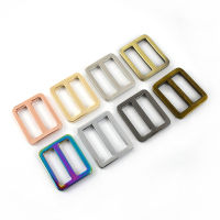 Meetee 10Pcs 16-50mm Bag Strap Webbing Adjust Buckle Metal Tri-Gilde Hook Clasp DIY Clothes Belt Ring Slider Buckles Accessories