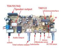 Lusya สเตอริโอวิทยุ FM คณะกรรมการการปรับความถี่ดิจิตอลวิทยุคณะกรรมการพอร์ตอนุกรม DIY วิทยุ FM TA8122อุปกรณ์ TA2111 G5-012