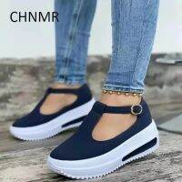 △₪●  CHNMR-S Slip-on Round toe Outdoor  Sneaker Wedge Platform Shoes Flying weaving New Fashion