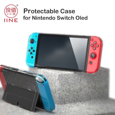 Iine เคสพลาสติกใสสําหรับ Nintendo Switch OLED