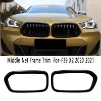 THLS5Z Car Front Bumper Grill Frame Cover Middle Net Frame Trim Sport Racing Grills for-BMW F39 X2 2020 2021