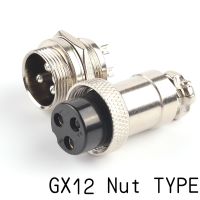 1Set GX12 2/3/4/5/6/7 Pin Nut typeMale &amp; Female Electric Wire Panel Connector Circular Aviation Socket Plug Wire Panel Connector Electrical Connectors