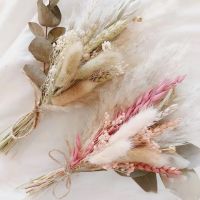 ▩ 2pcs Dried Flowers Boho Wedding Centerpieces Mini Bridesmaid Bouquets Country Vintage BoutonniereHome Floral Arrangements DIY