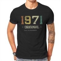 เสื้อยืดย้อนยุคย้อนยุคดั้งเดิมเกิดใน1971วินเทจเสื้อยืดคอกลมผ้าฝ้ายผู้ชายคุณภาพสูงคลาสสิกเสื้อยืดฮิปฮอปเสื้อยืดสตรีทแวร์ฮาราจูกุ