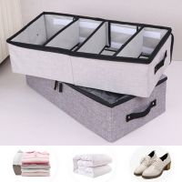 【HOT】 Useful Hot Foldable Storage Box For Shoes Wardrobe Closet Organizer Sock Bra Underwear Cotton Storage Bag Under Bed Organizador