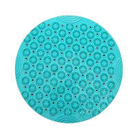 Round Pvc Silicone Bathroom Mat, Hydrophobic Suction Cup Mat, Bathroom Massage Mat