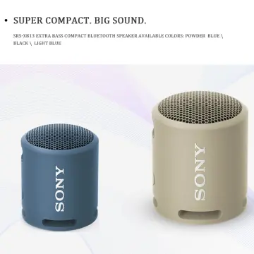  Sony SRS-XB13 EXTRA BASS Wireless Bluetooth Portable  Lightweight Compact Travel Speaker, IP67 Waterproof & Durable for Outdoor,  16 Hr Battery, USB Type-C, Speakerphone, Powder Blue ( Exclusive) :  Electronics