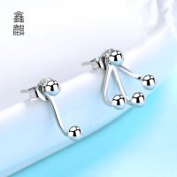 [COD] New style post-hanging earrings womens hollow out asymmetrical earhook simple all-match student