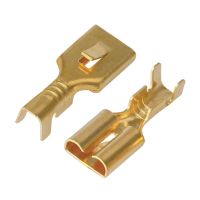 [HOT] 100pcs/200pcs H62 brass tinned 6.3mm automotive terminal Automotive connector female terminal E6.3B